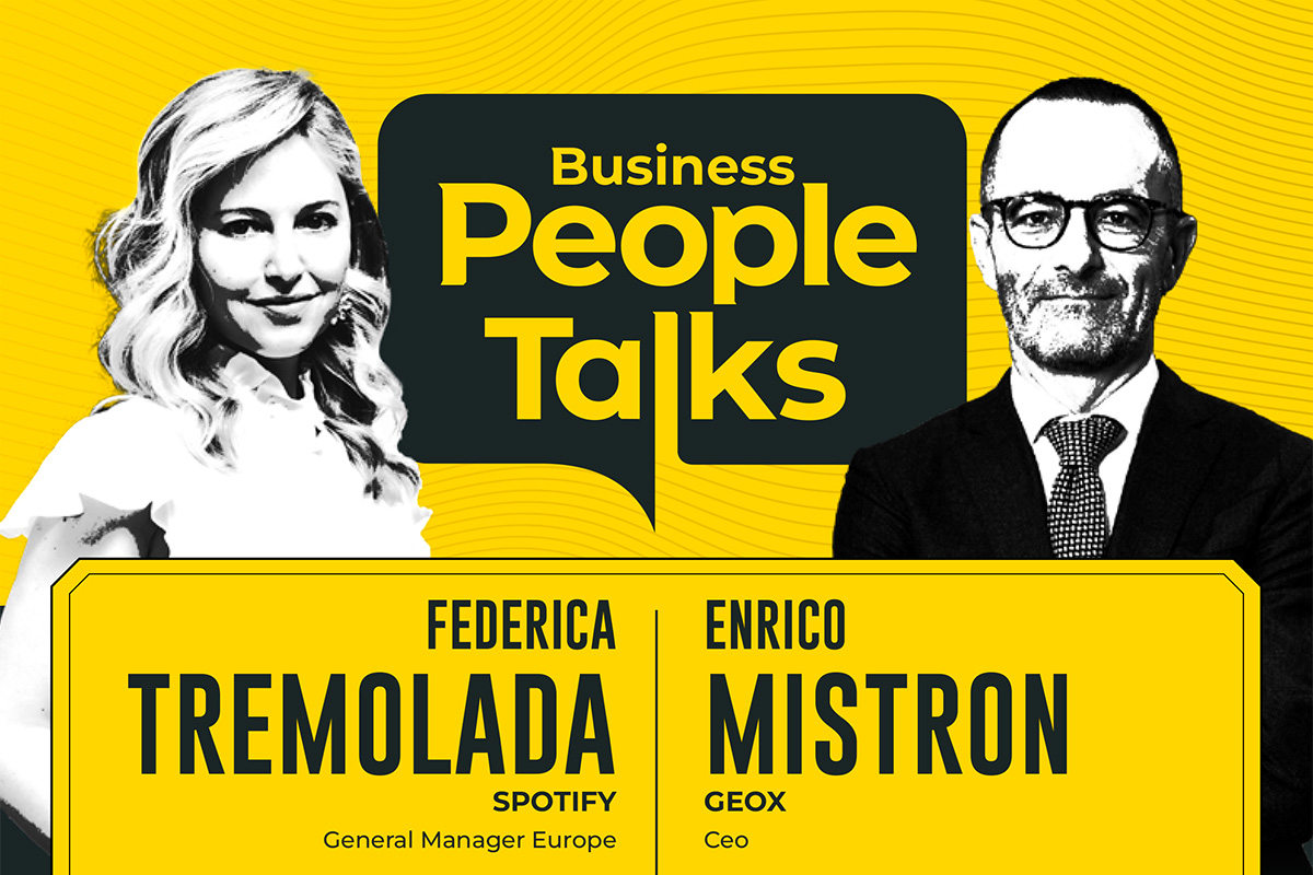 Enrico Mistron (Geox) e Federica Tremolada (Spotify) ai Business People Talks