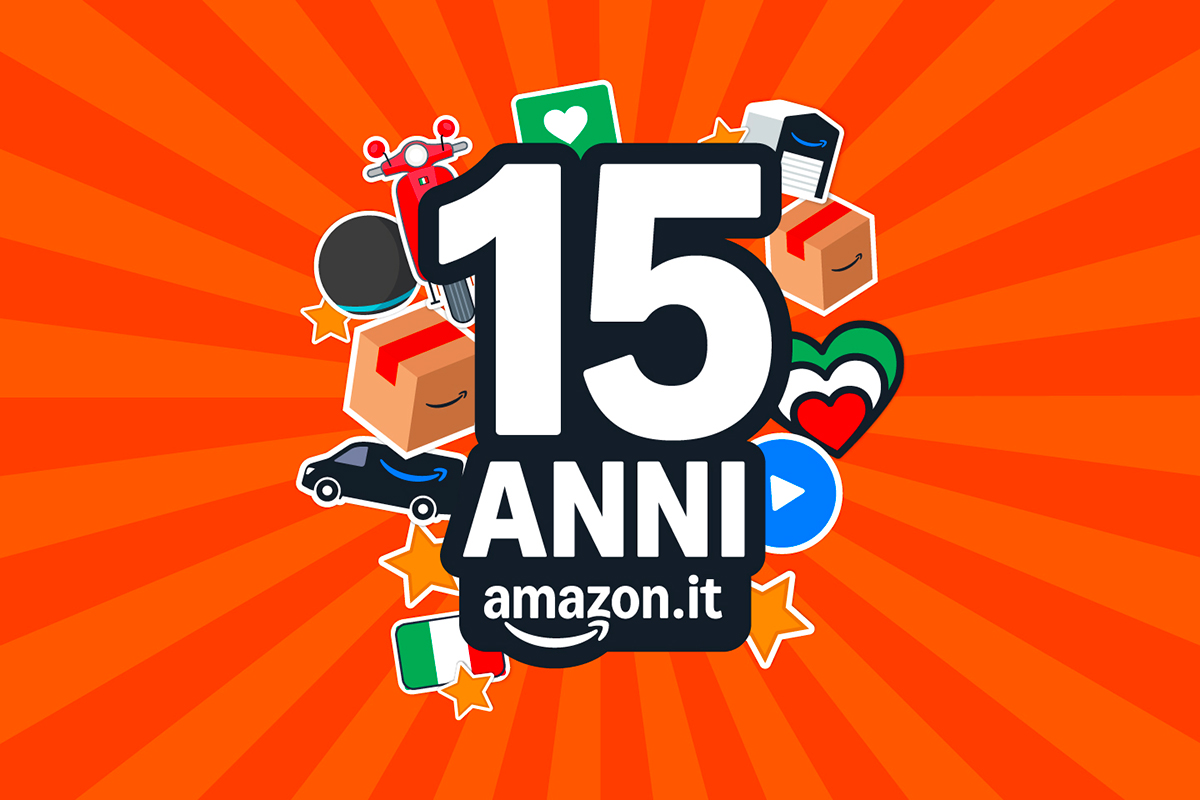 Amazon ti fa un regalo: sconti e premi per i 15 anni in Italia